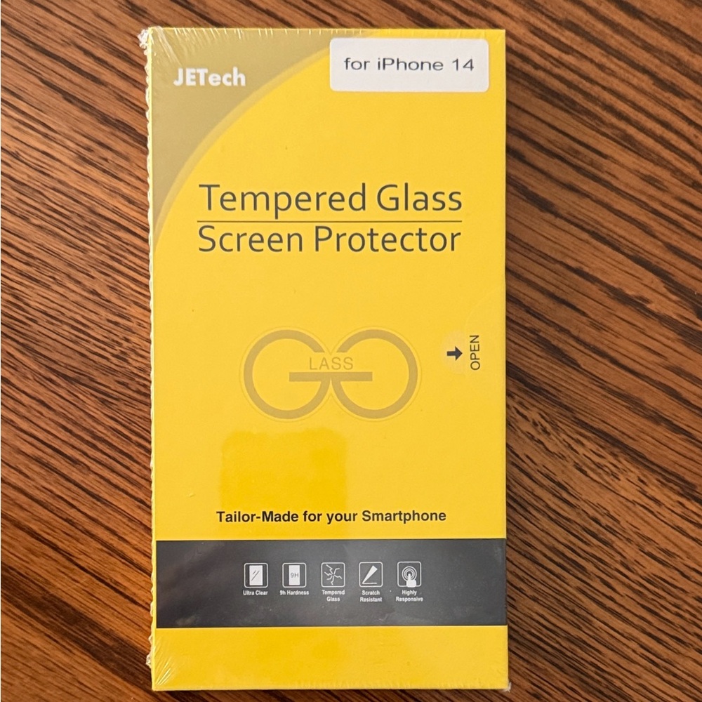 JETech Tempered Glass Screen Protector for iPhone 14 - Yellow